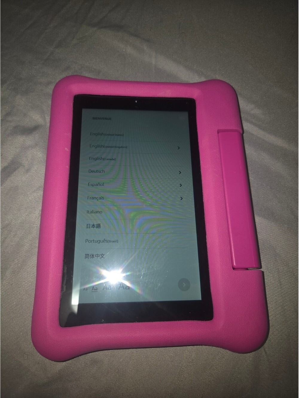 Amazon Fire 7 Kids Edition with kid proof case